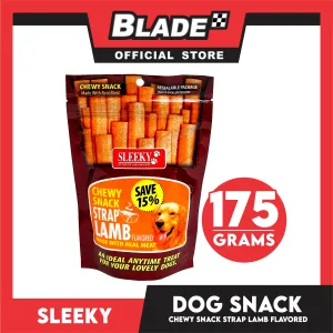 Sleeky Chewy Strap Lamb Flavored 175g Dog Treats