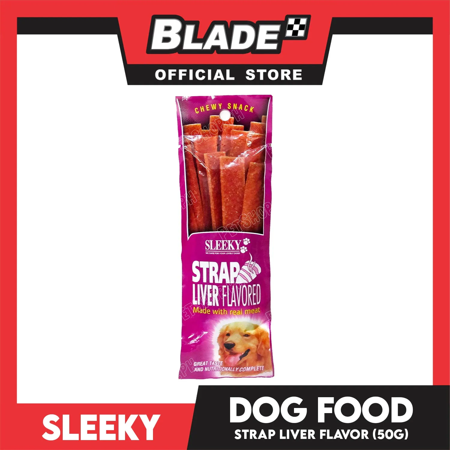 Sleeky Chewy Strap Liver Flavored 50g Dog Treats