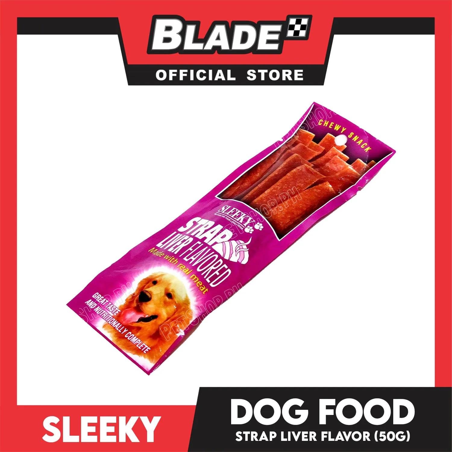 Sleeky Chewy Strap Liver Flavored 50g Dog Treats