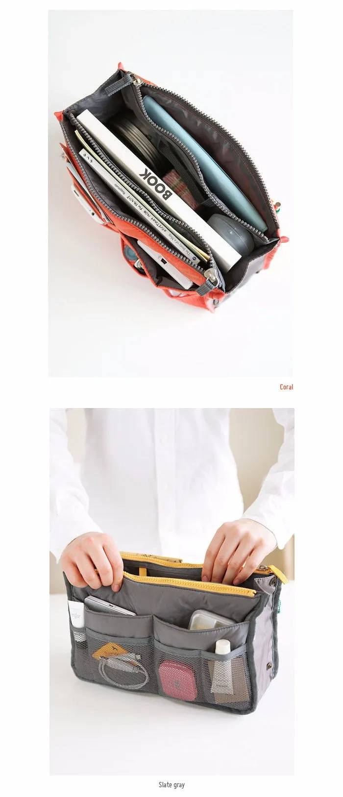 Slim Bag-in-Bag  Make up Organizer