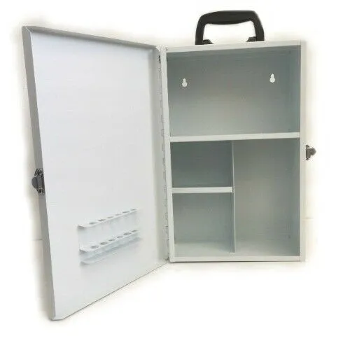 SMALL METAL FIRST AID BOX WALL MOUNT