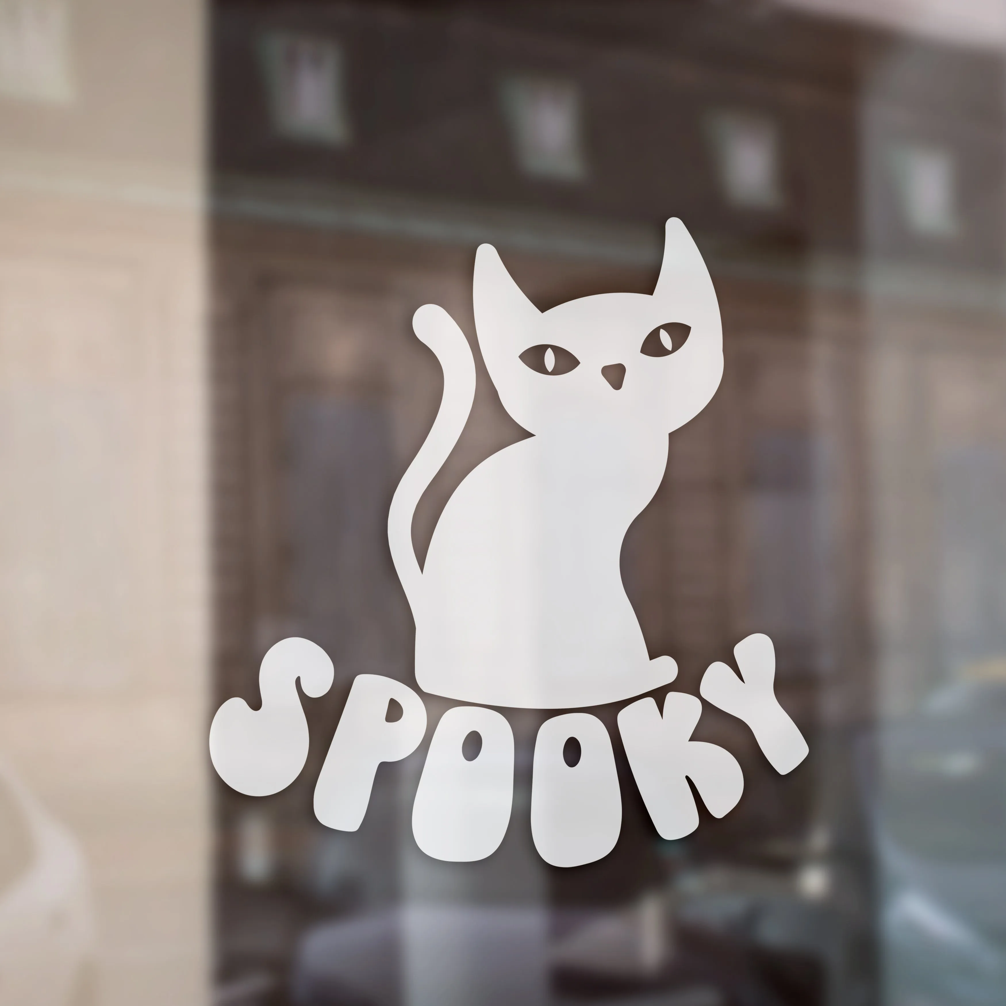 Spooky Cat Halloween Retail Vinyl
