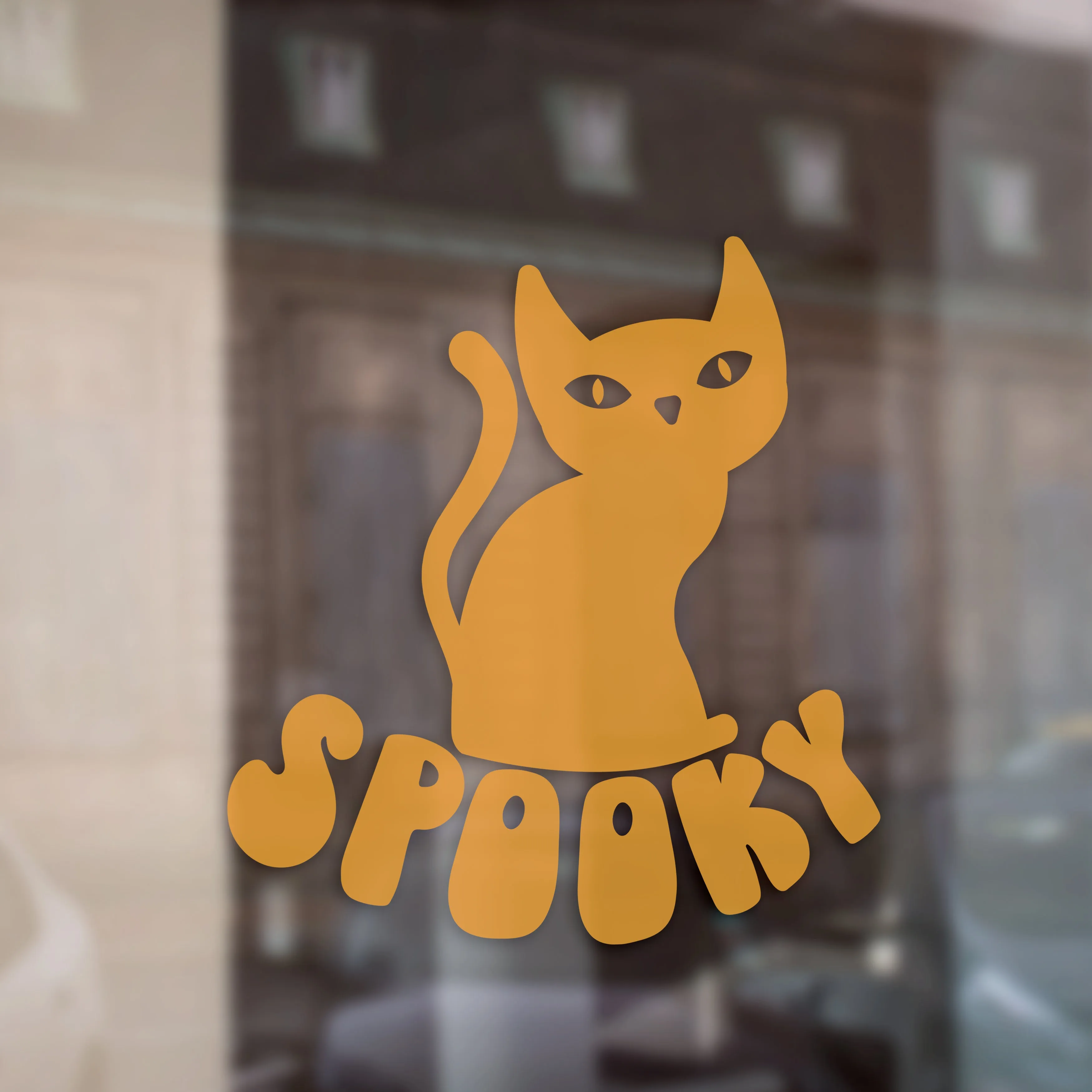 Spooky Cat Halloween Retail Vinyl