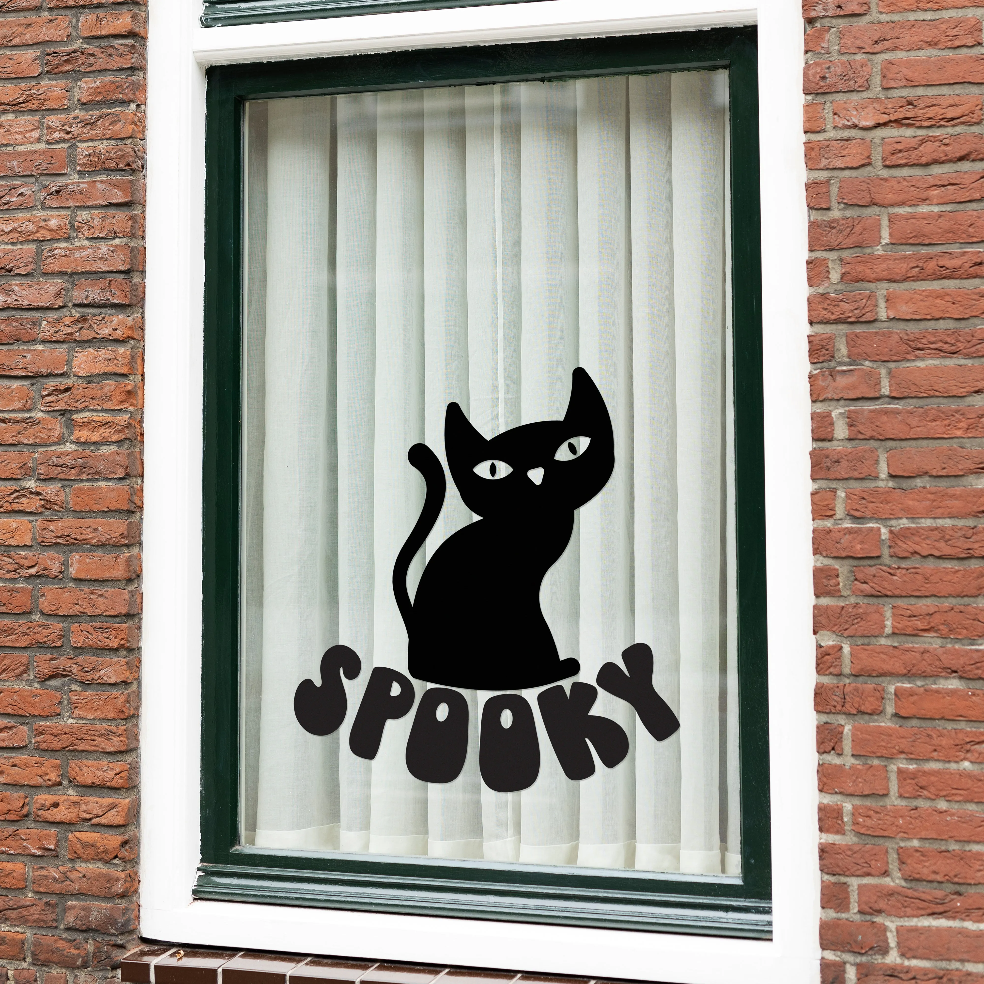 Spooky Cat Halloween Retail Vinyl