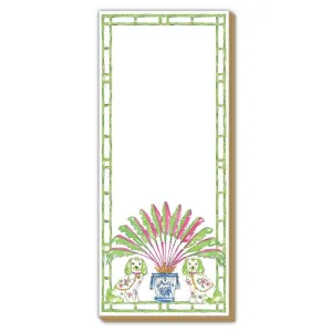 Staffordshire Dogs with Lime Cane Border Luxe Skinny Pad