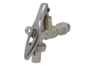 Stainless steel handle brass CR lockable union tap