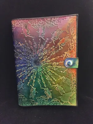 Stamped Leather Journal - Faeries and Mushrooms