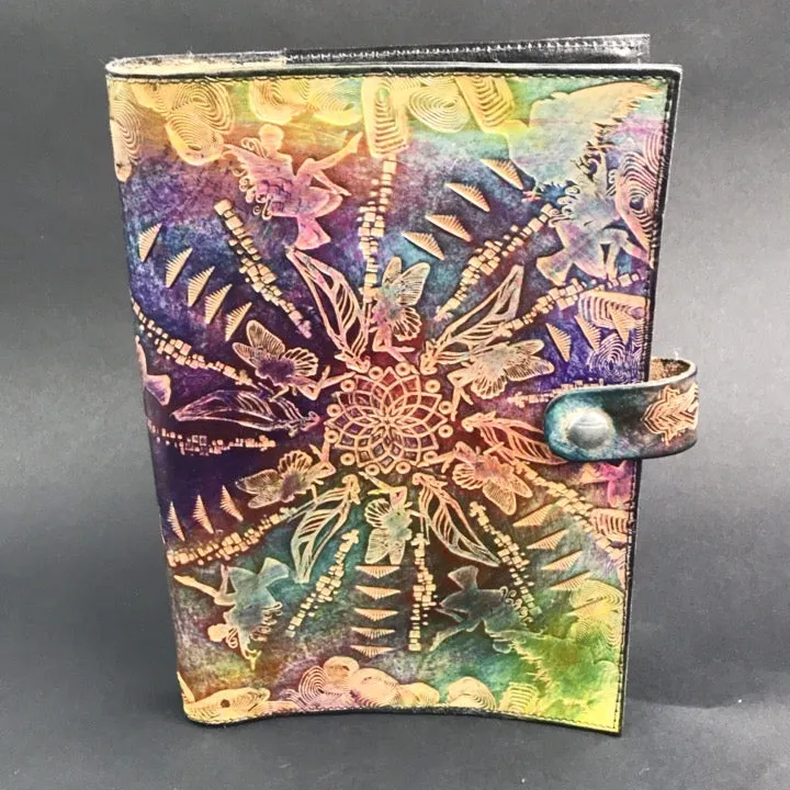Stamped Leather Journal - Faeries and Mushrooms