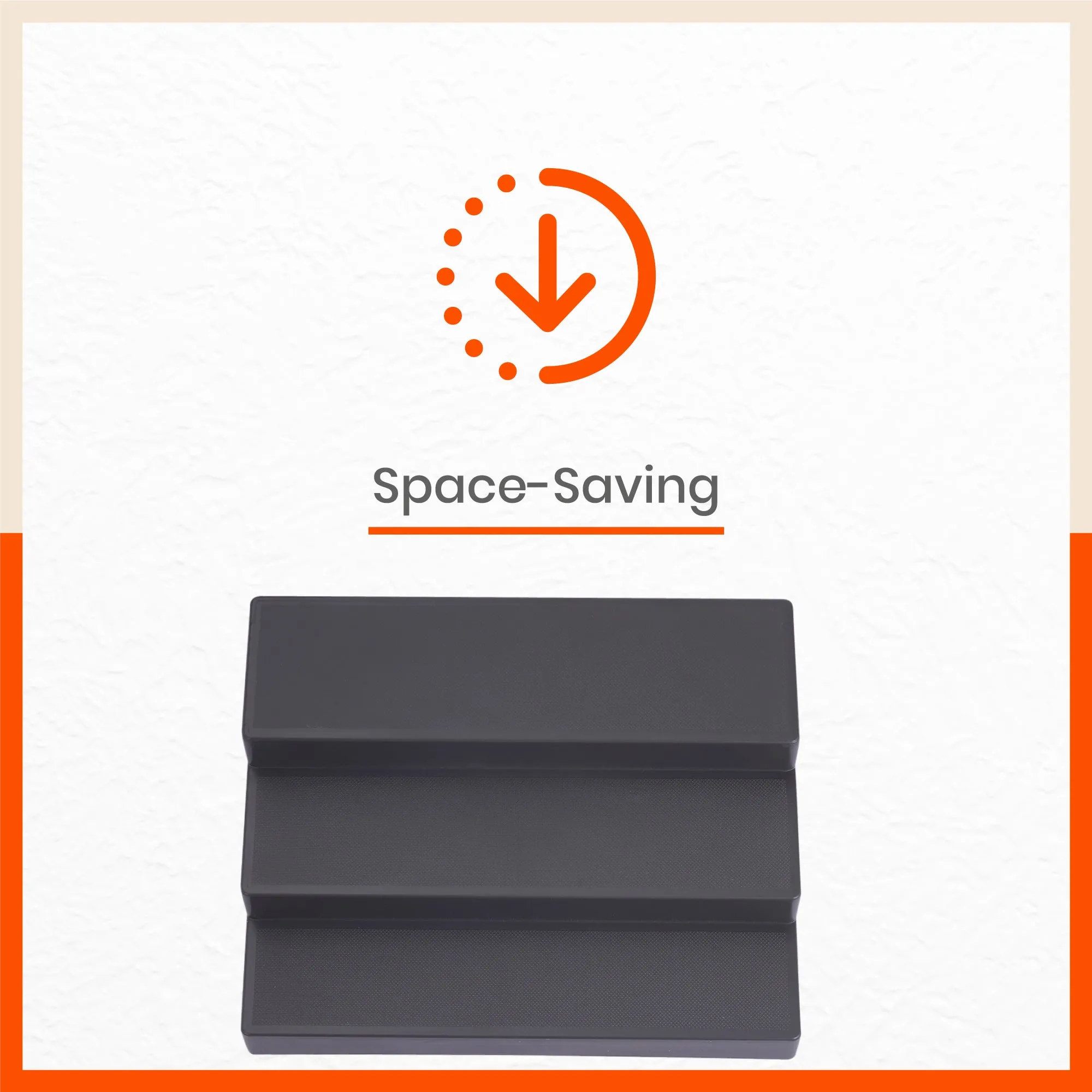 Stomo Taro Multipurpose Shelf Organizer for Home | Smoke - Set of 2