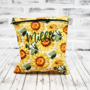 Sunflower Personalized Reusable Food Bag