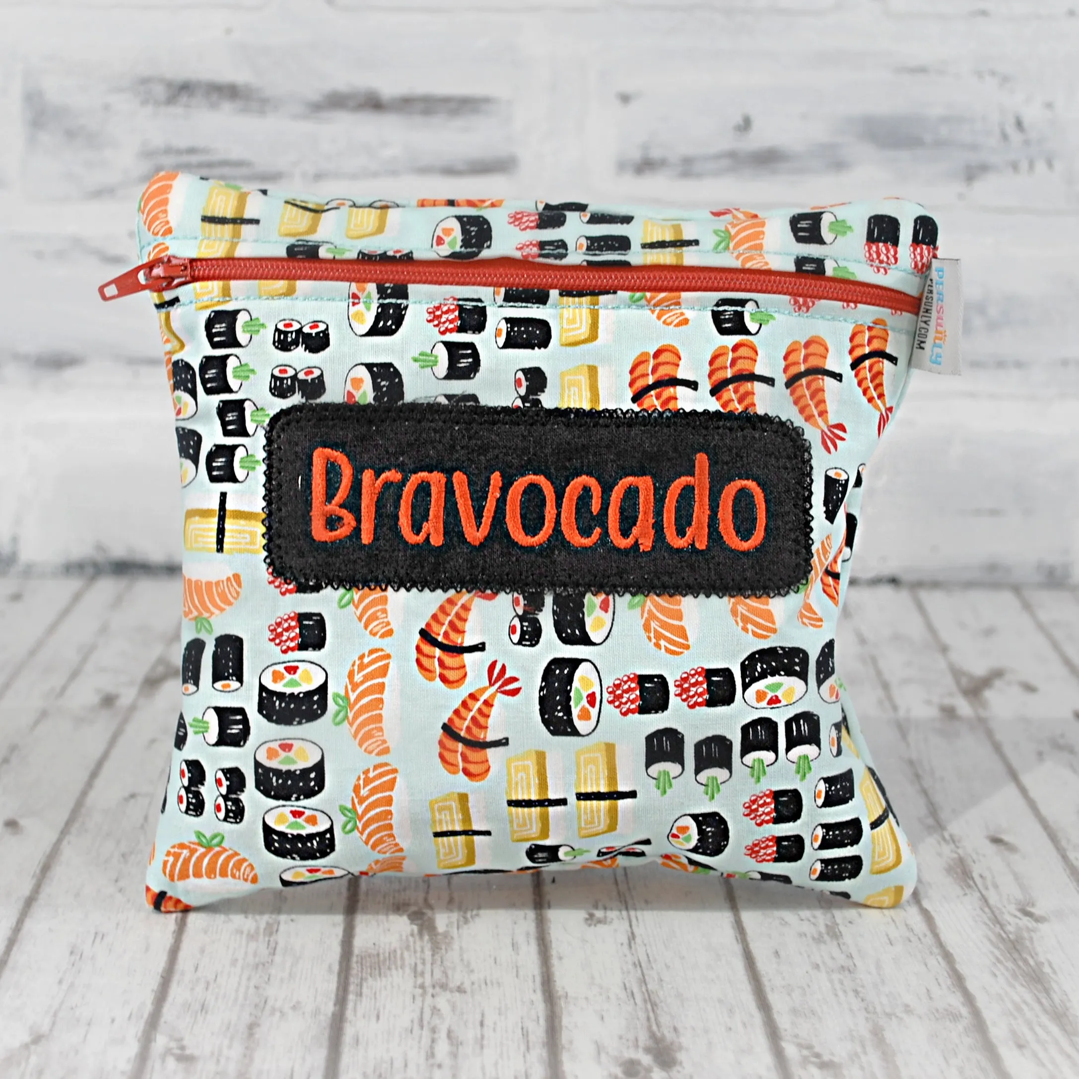 Sushi Personalized Reusable Food Bag
