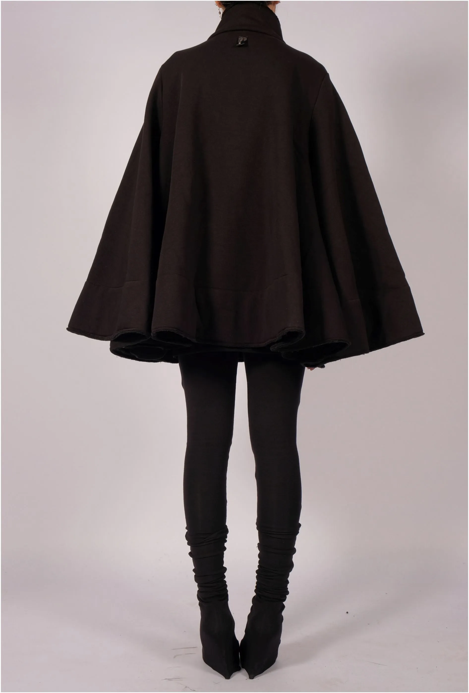 Sweatshirt Cape with Zippers