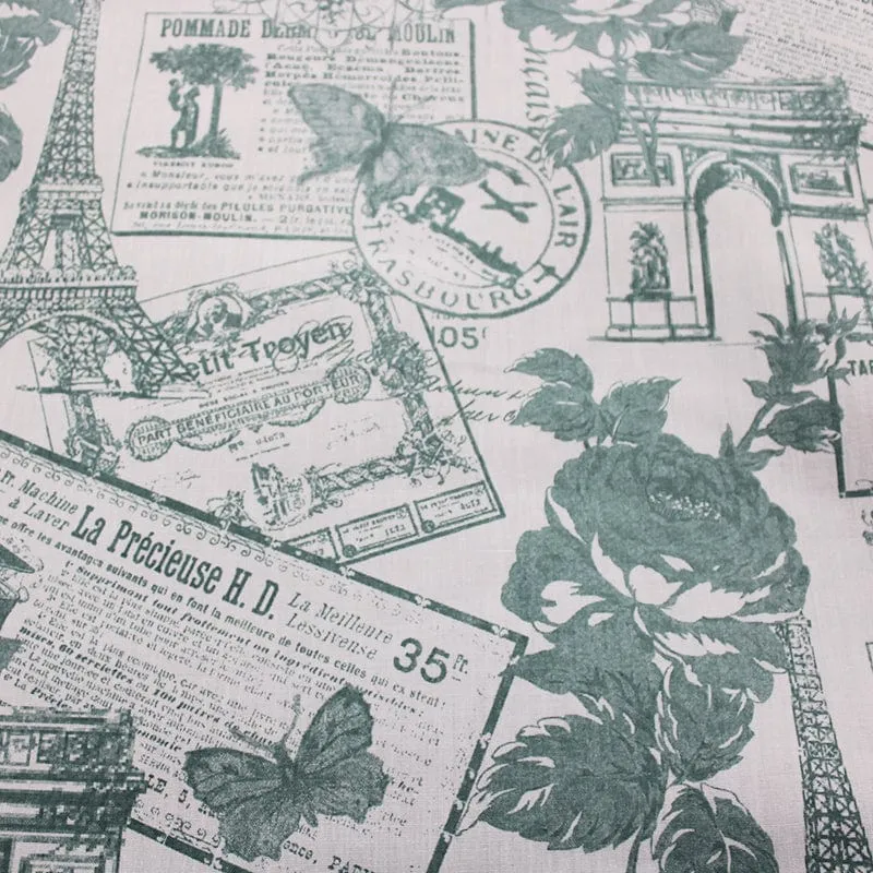 Tabling French Scroll Sage XC071105 235cm