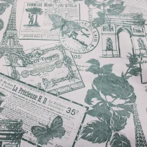 Tabling French Scroll Sage XC071105 235cm
