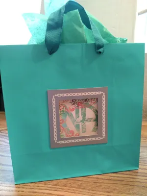 Teal Scroll NA Gift Bag