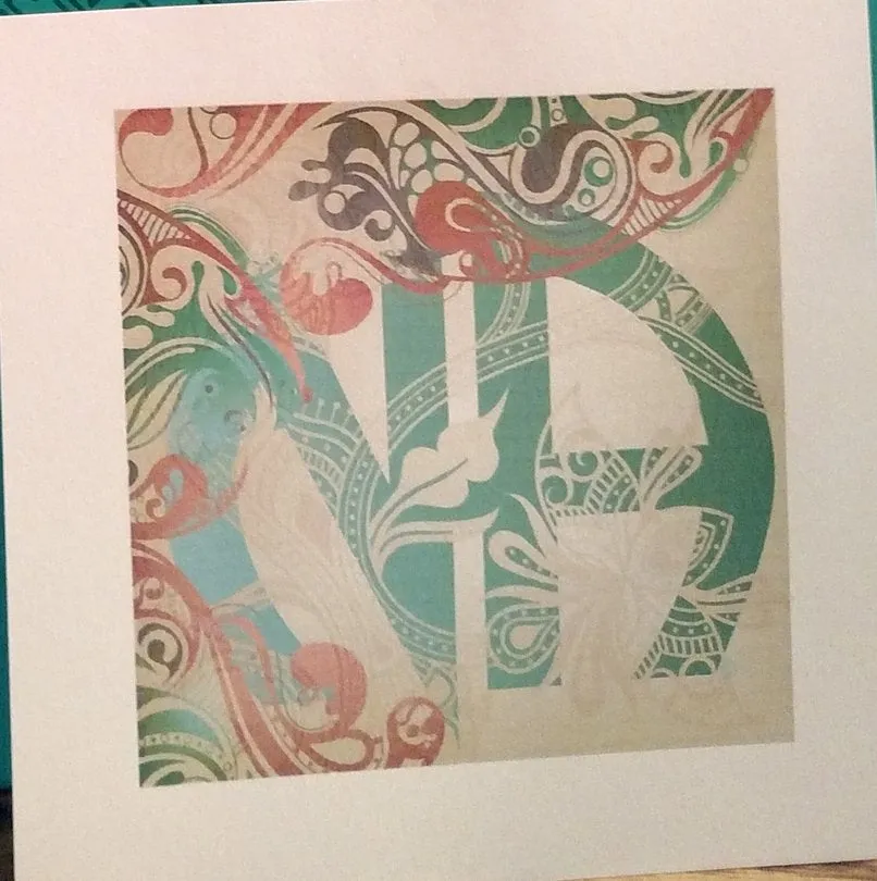 Teal Scroll NA Gift Bag