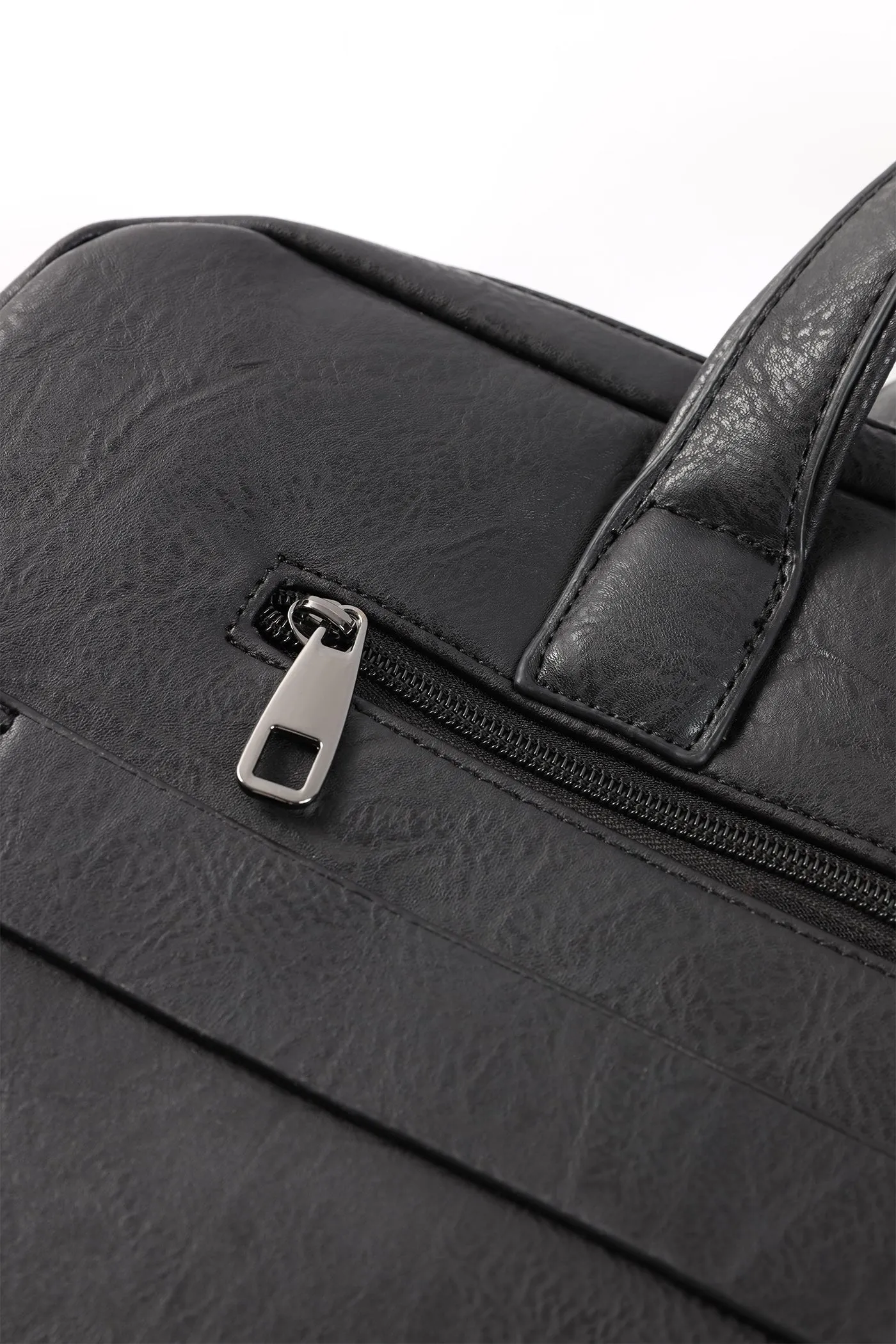 TEXTURED BLACK LAPTOP-BAG