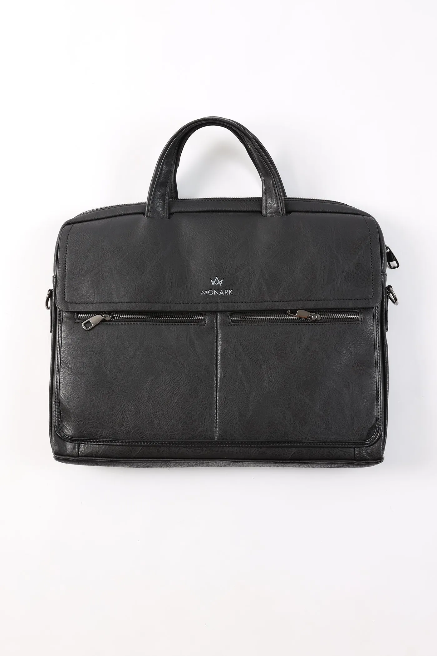 TEXTURED BLACK LAPTOP-BAG
