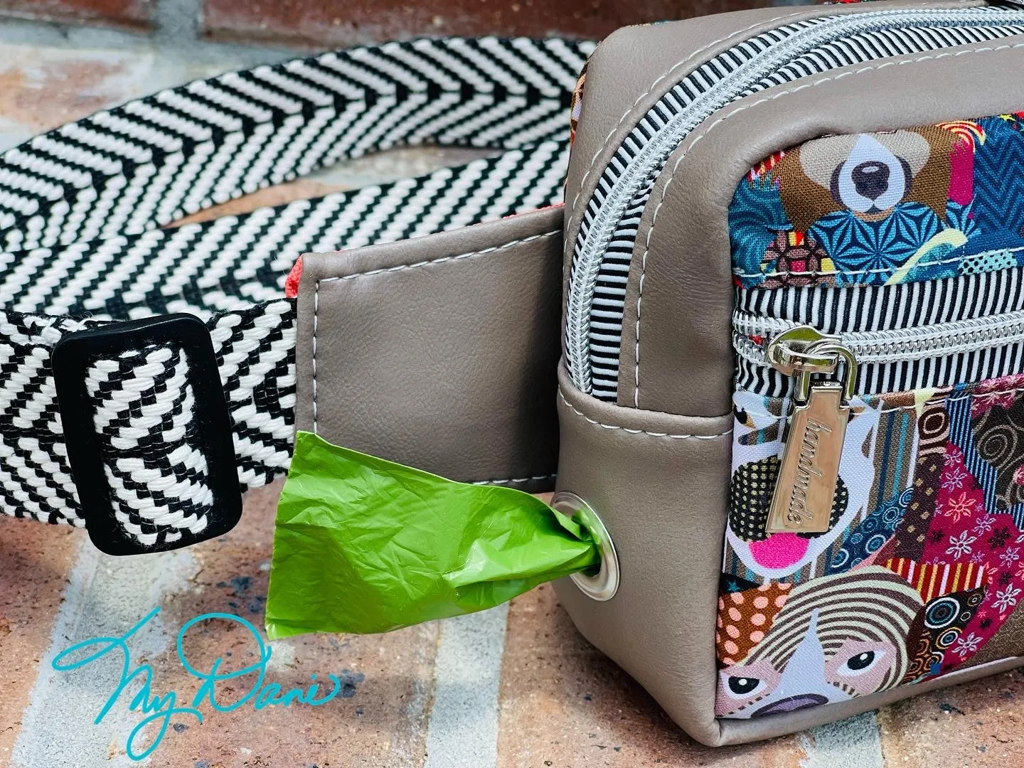 The Joey Dog Walking Bag in Doggy Cotton
