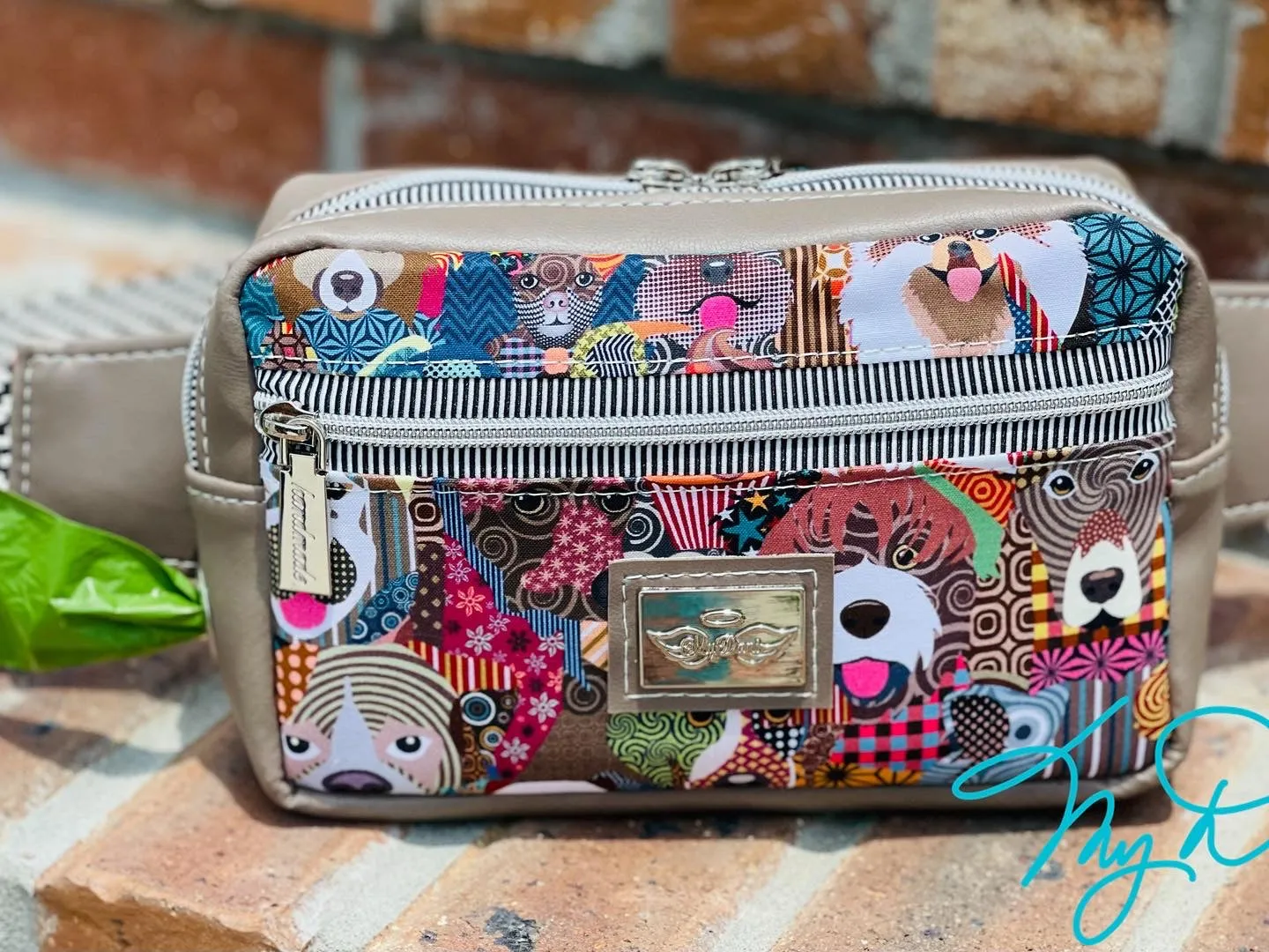 The Joey Dog Walking Bag in Doggy Cotton