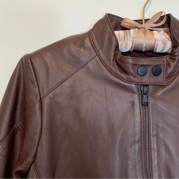 The Limited Mahogany Leather Jacket