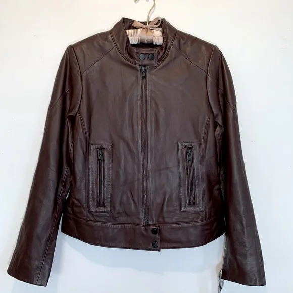 The Limited Mahogany Leather Jacket