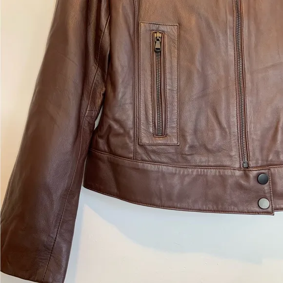 The Limited Mahogany Leather Jacket
