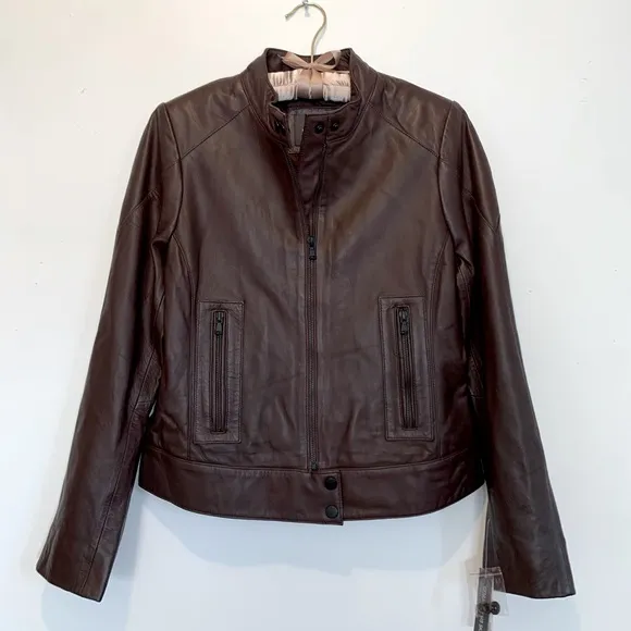 The Limited Mahogany Leather Jacket