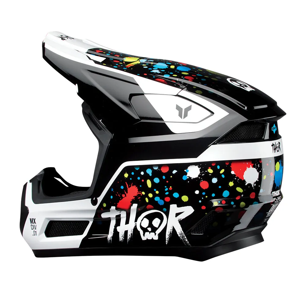 Thor Helmet Fleet Splat Black Youth