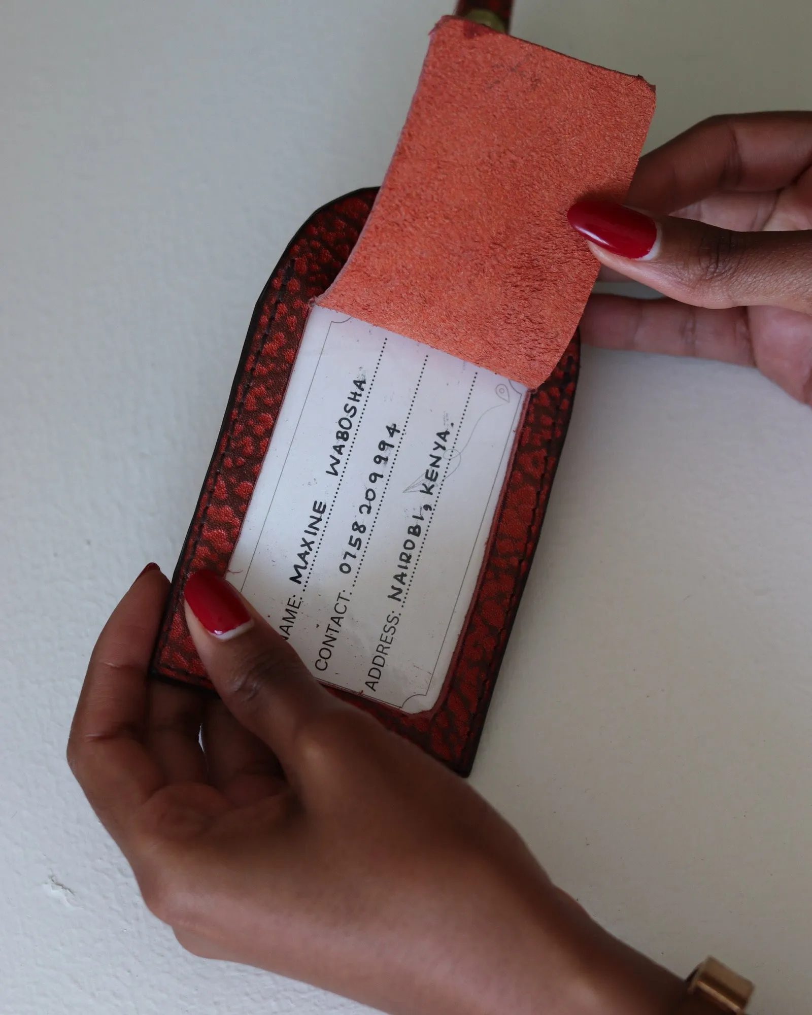 'Tofaa' Leather Passport Holder & Luggage Tag Set