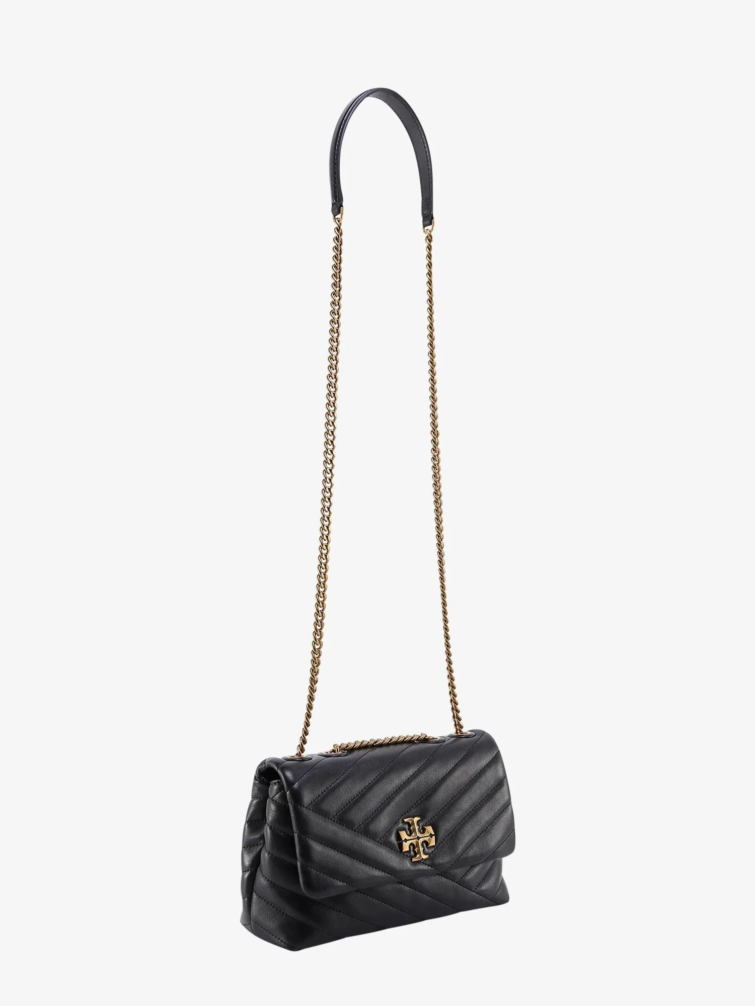 Tory Burch Matelassé Leather Shoulder Bag With Frontal Logo