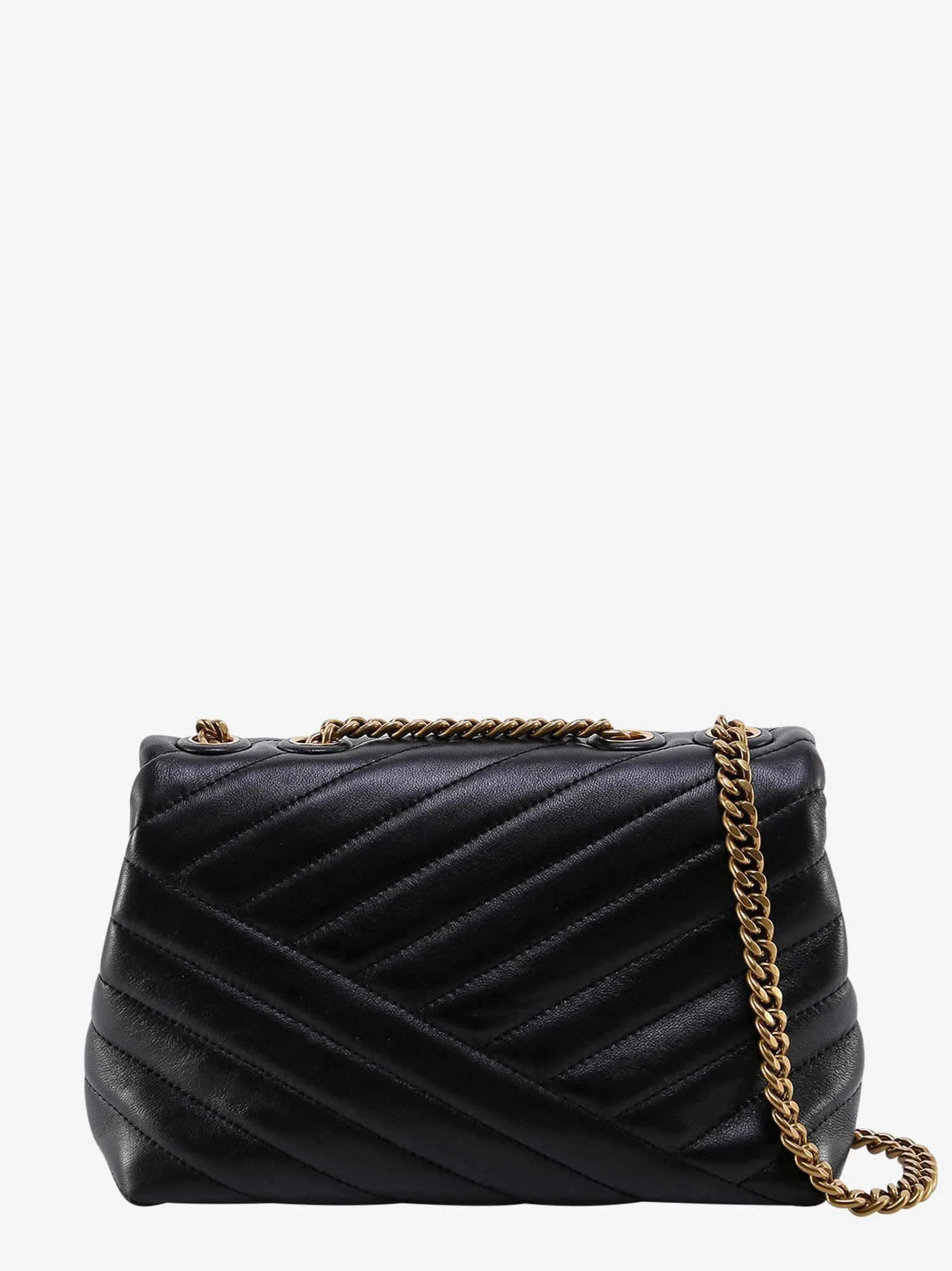 Tory Burch Matelassé Leather Shoulder Bag With Frontal Logo