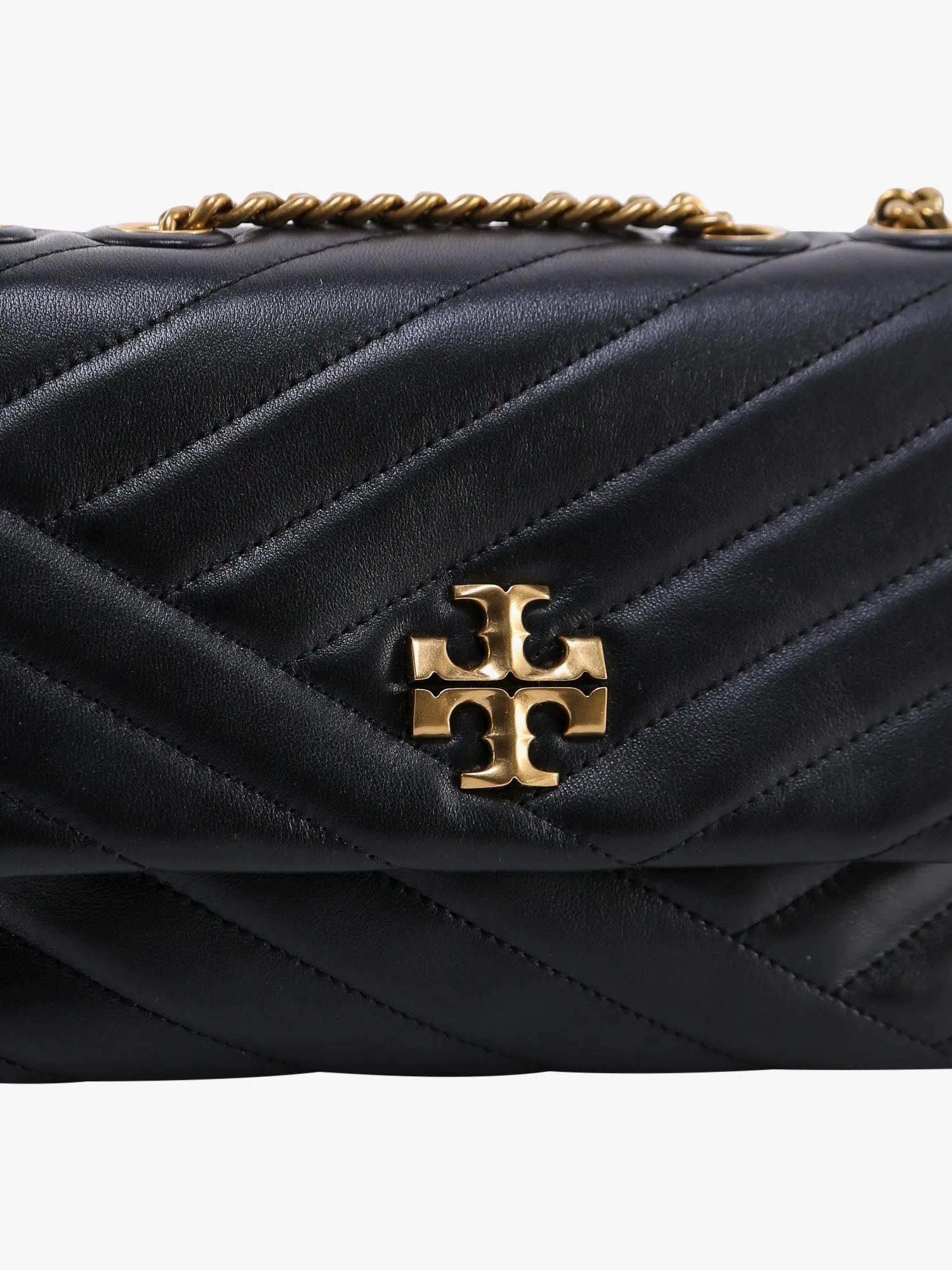 Tory Burch Matelassé Leather Shoulder Bag With Frontal Logo