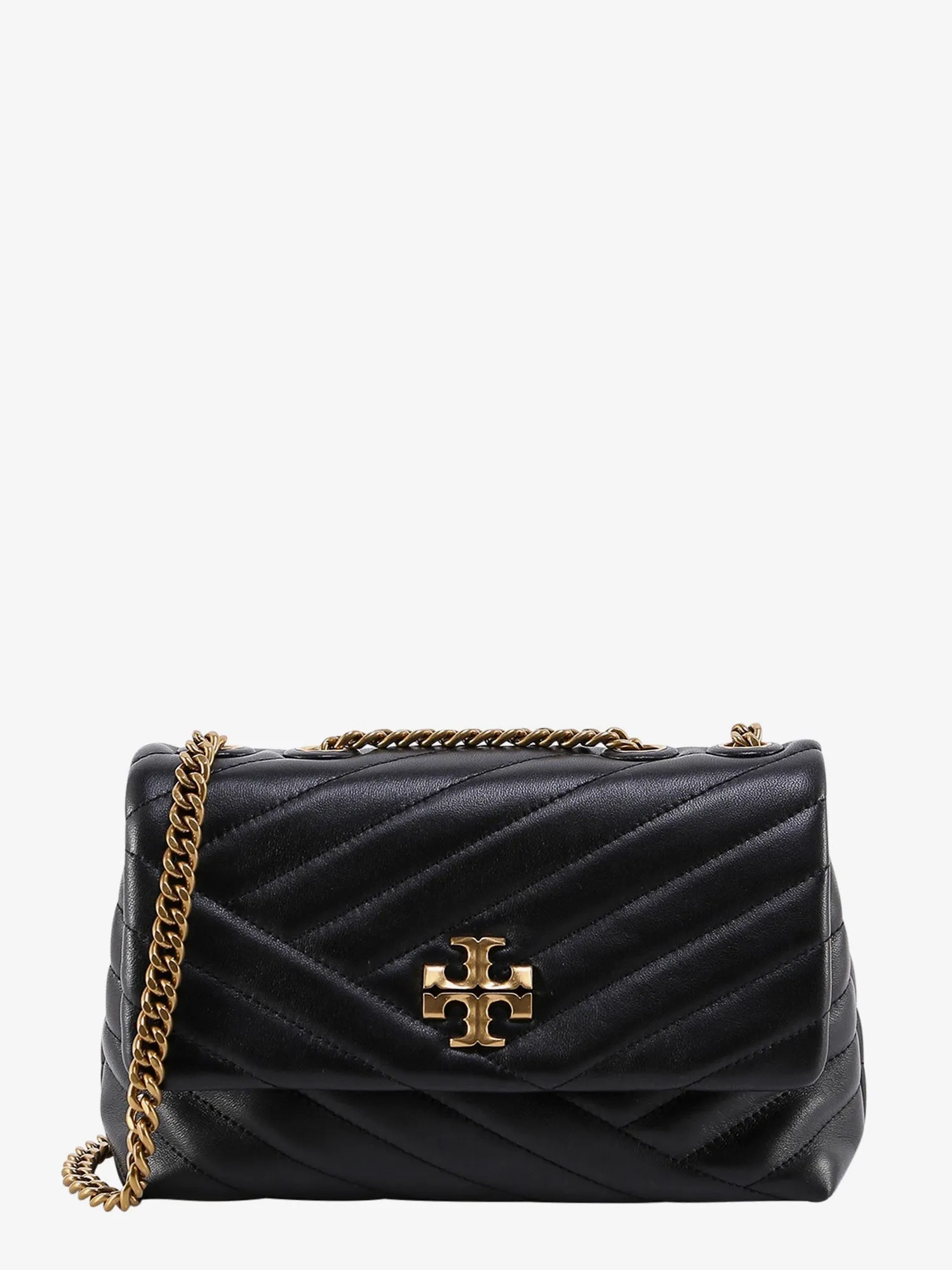 Tory Burch Matelassé Leather Shoulder Bag With Frontal Logo
