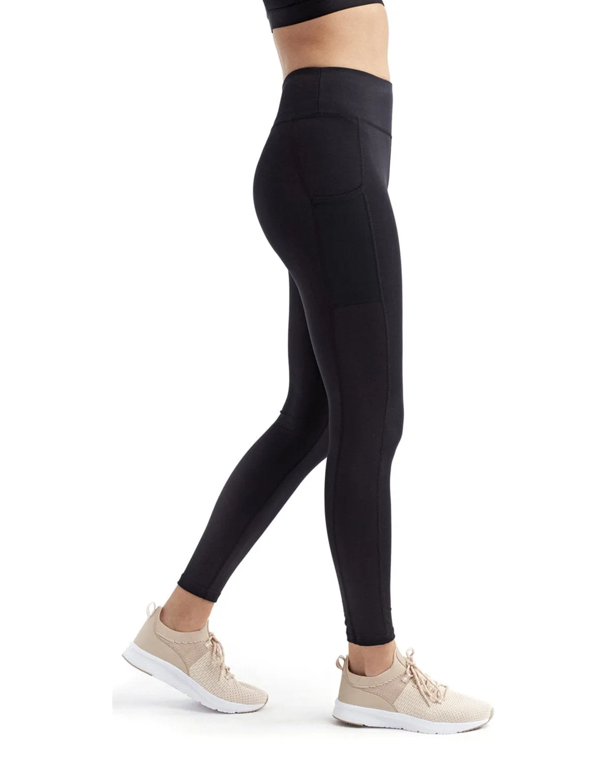 TriDri Ladie's Mesh Pocket Danica Leggings | Black