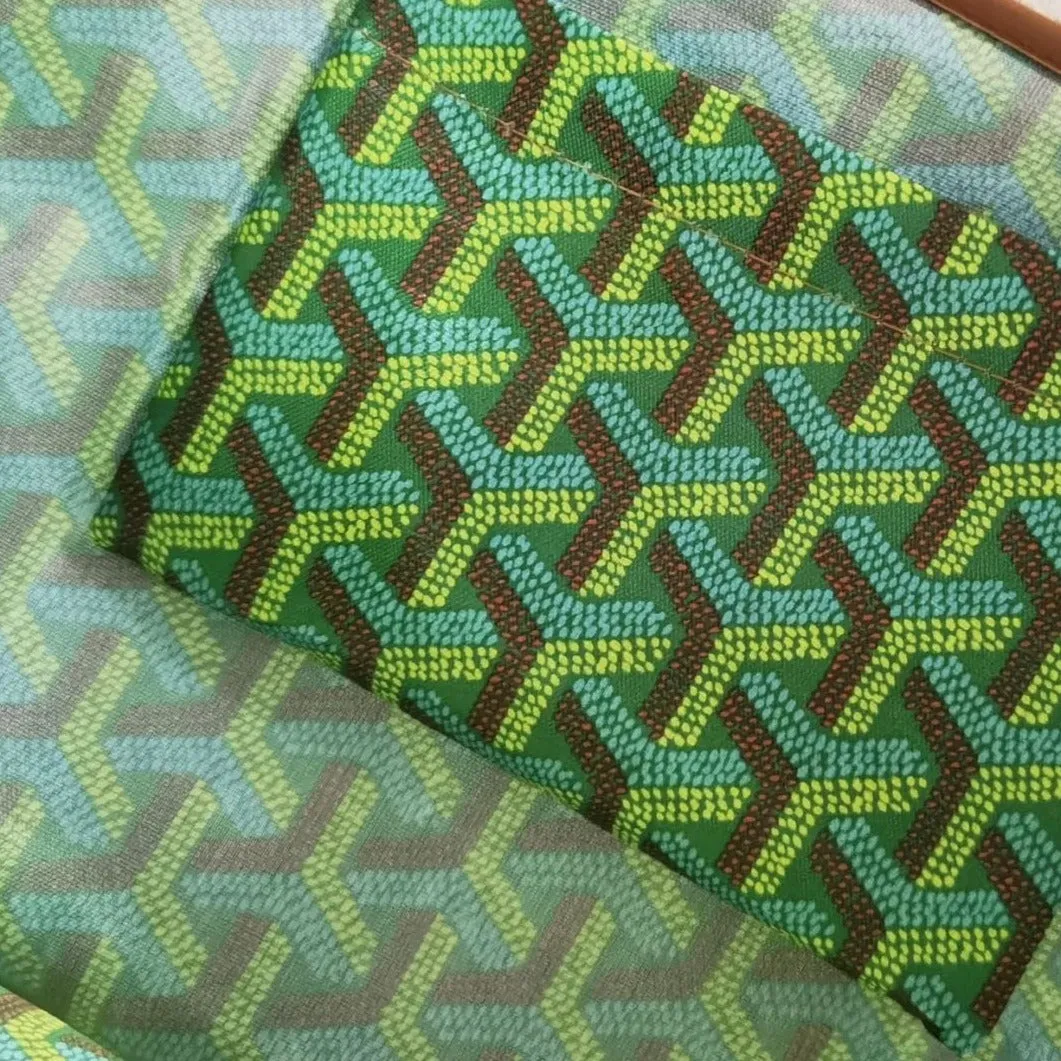 Tuck Away Chic Tote - Green Patterned Tote Bag