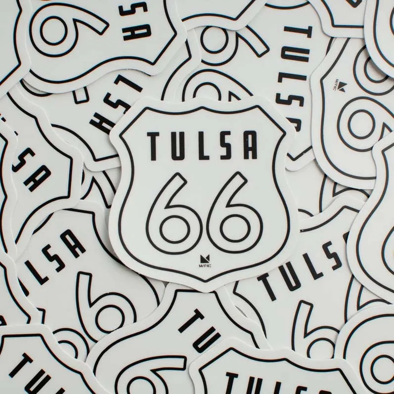 Tulsa Route 66 - (black & white)