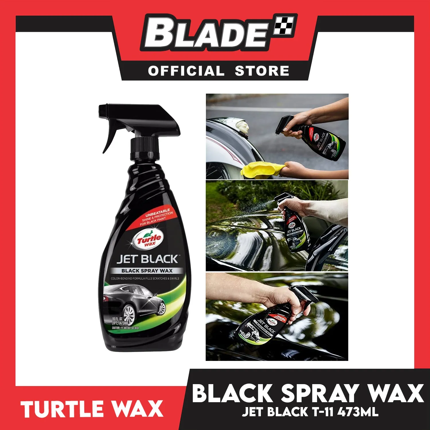 Turtle Wax Jet Black Spray Wax T-11 473mL