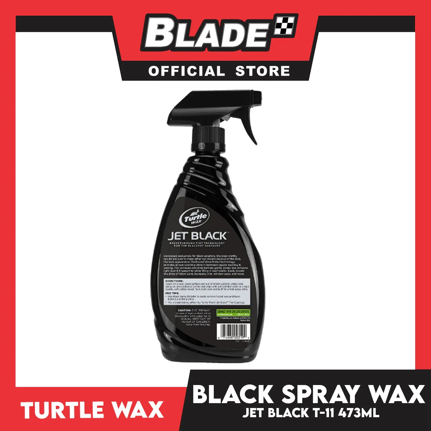 Turtle Wax Jet Black Spray Wax T-11 473mL