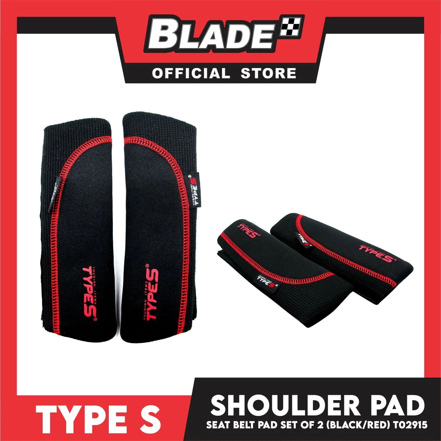 Type S Seatbelt Pads T02915 Set of 2