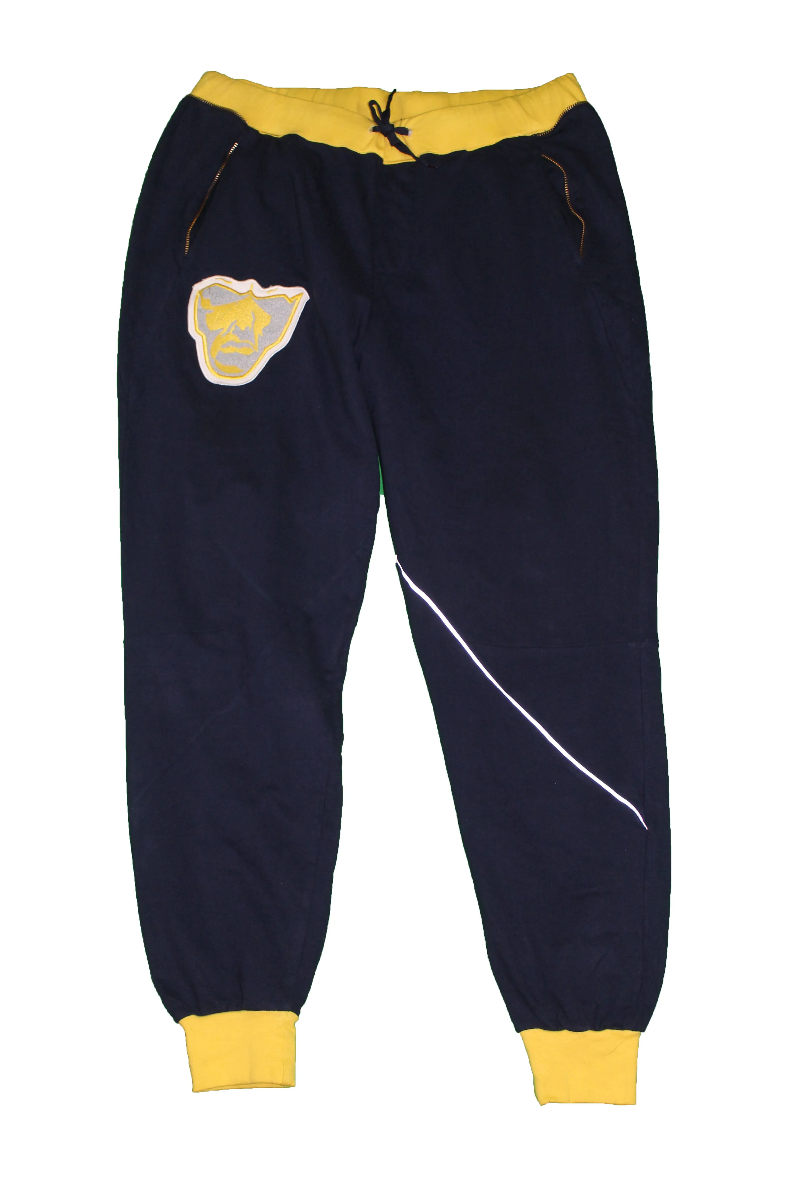 Varsity Big Face Men's Sweatsuit Joggers : Navy & Yellow