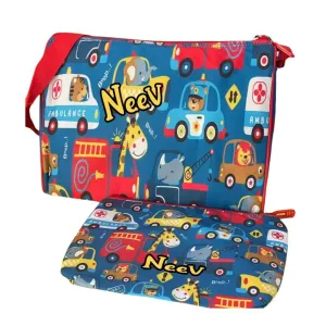 Vehicles theme Swimming Bag with Wet Pouch