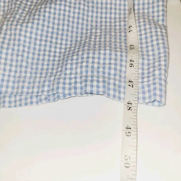 Vermont Country Store Nightgown 2X Robe Blue Gingham Seersucker Floral Cottage