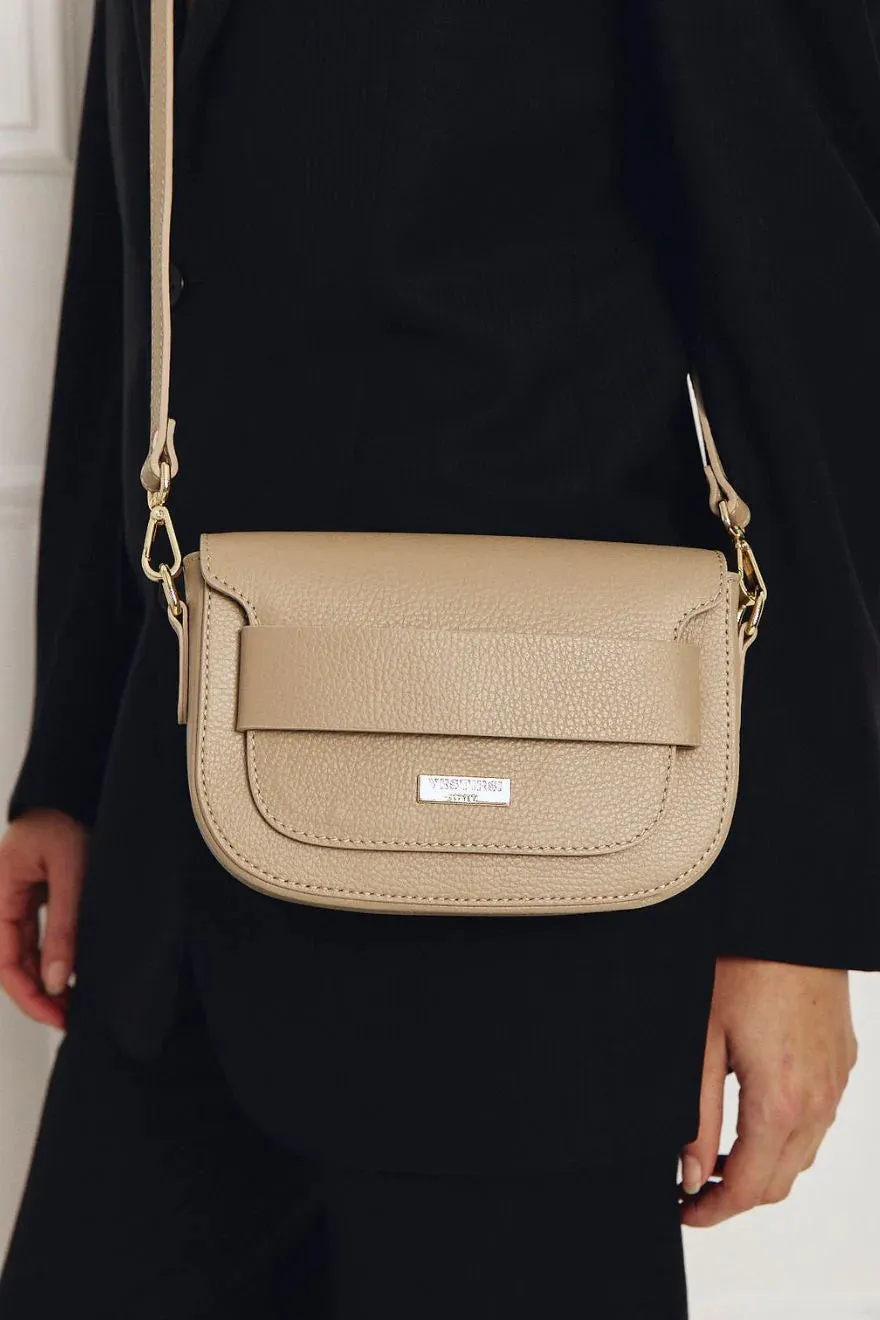 Vestirsi Zoe Beige Crossbody Saddle Bag