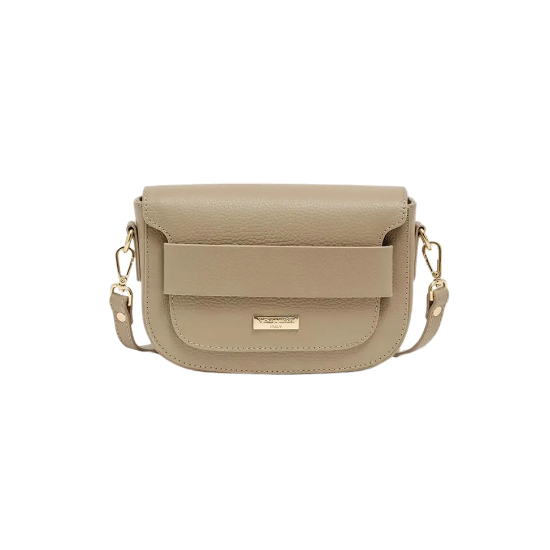 Vestirsi Zoe Beige Crossbody Saddle Bag