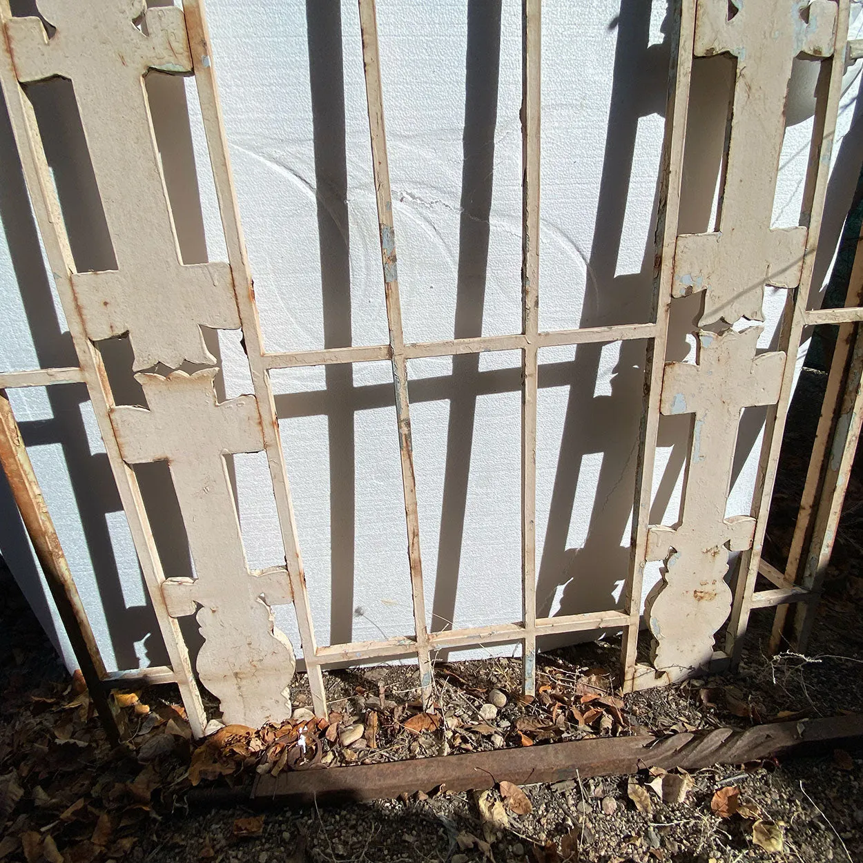 Vintage American Art Deco Painted Cast Iron Fitzsimons Hospital Window Grille