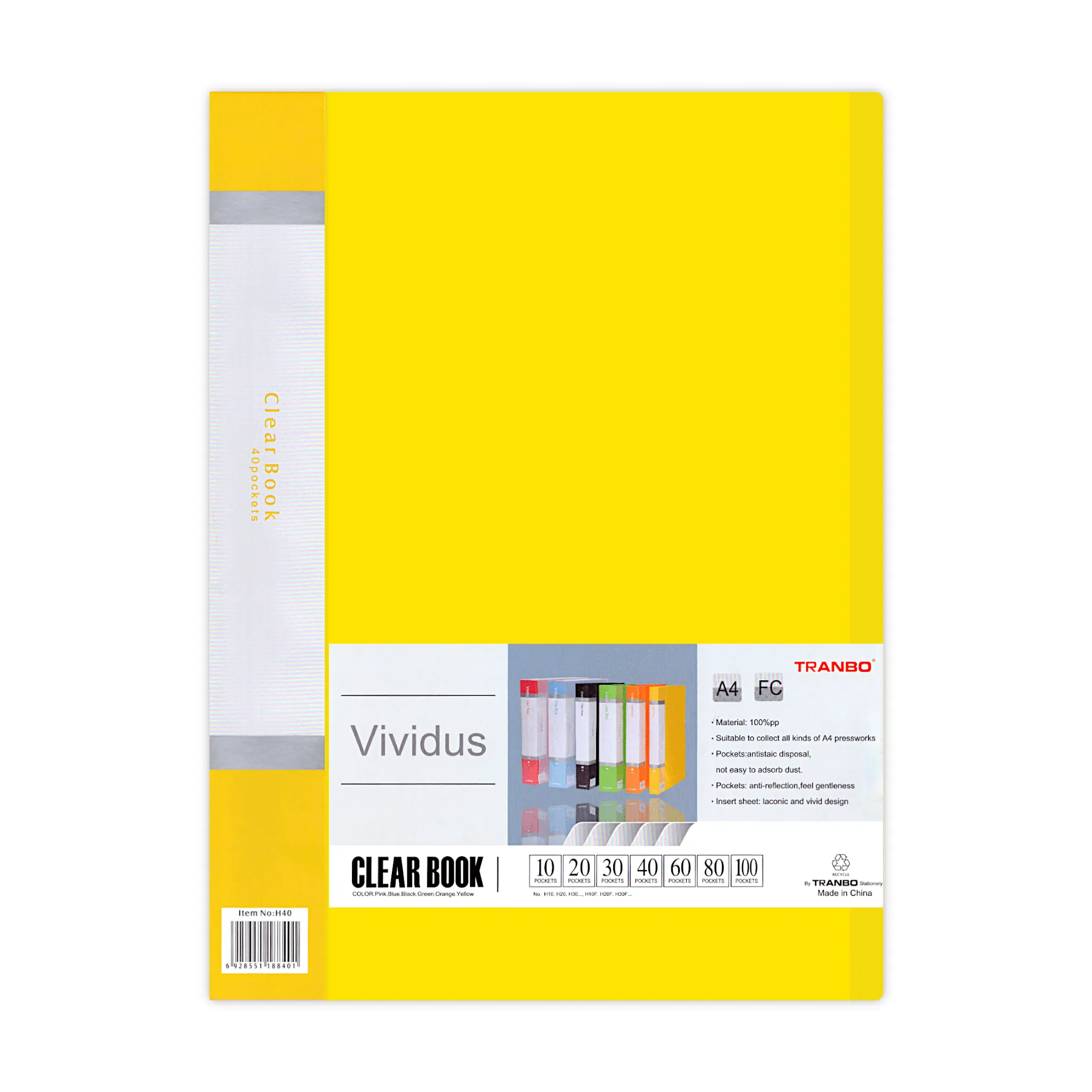Vividus Display Book 10 Fixed Pockets A4