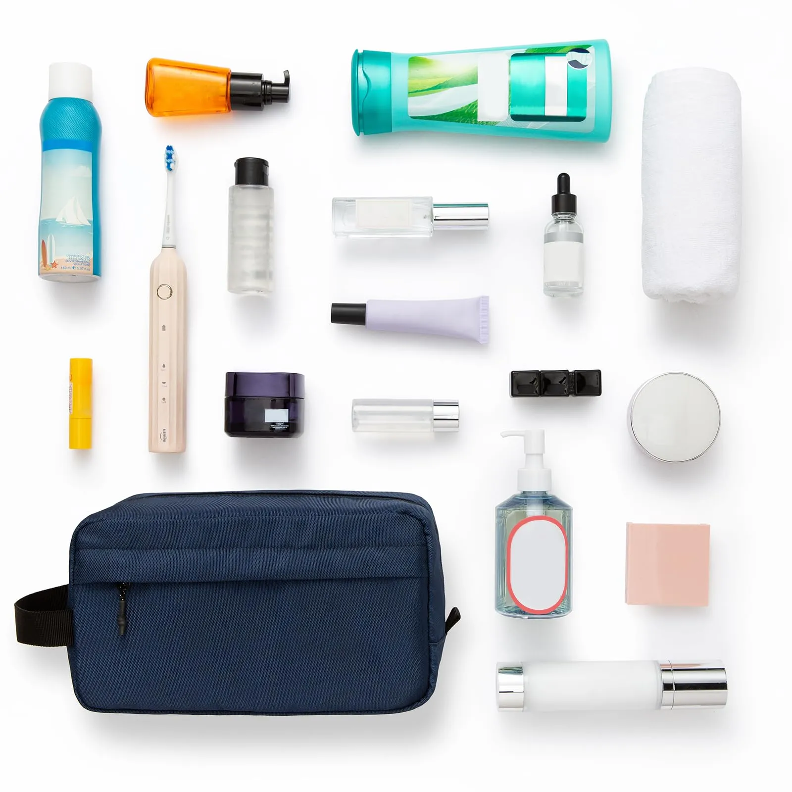 Vorspack Toiletry Bag Hanging Dopp Kit for Men Water Resistant Shaving Bag with Large Capacity for Travel - Navy Blue