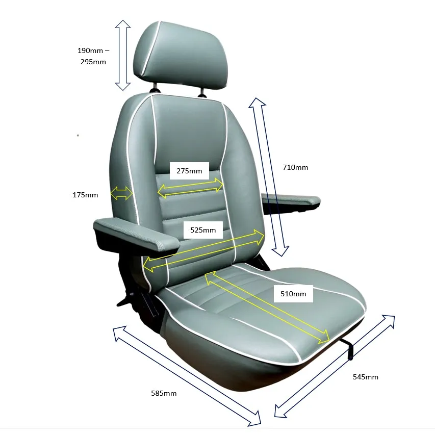 VW T2 SUFFOLK CAPTAINS RECLINING CHAIR RIGHT HAND (LEATHER)