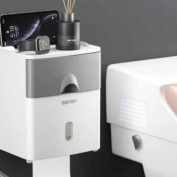Wall Mount toilet Roll Organizer